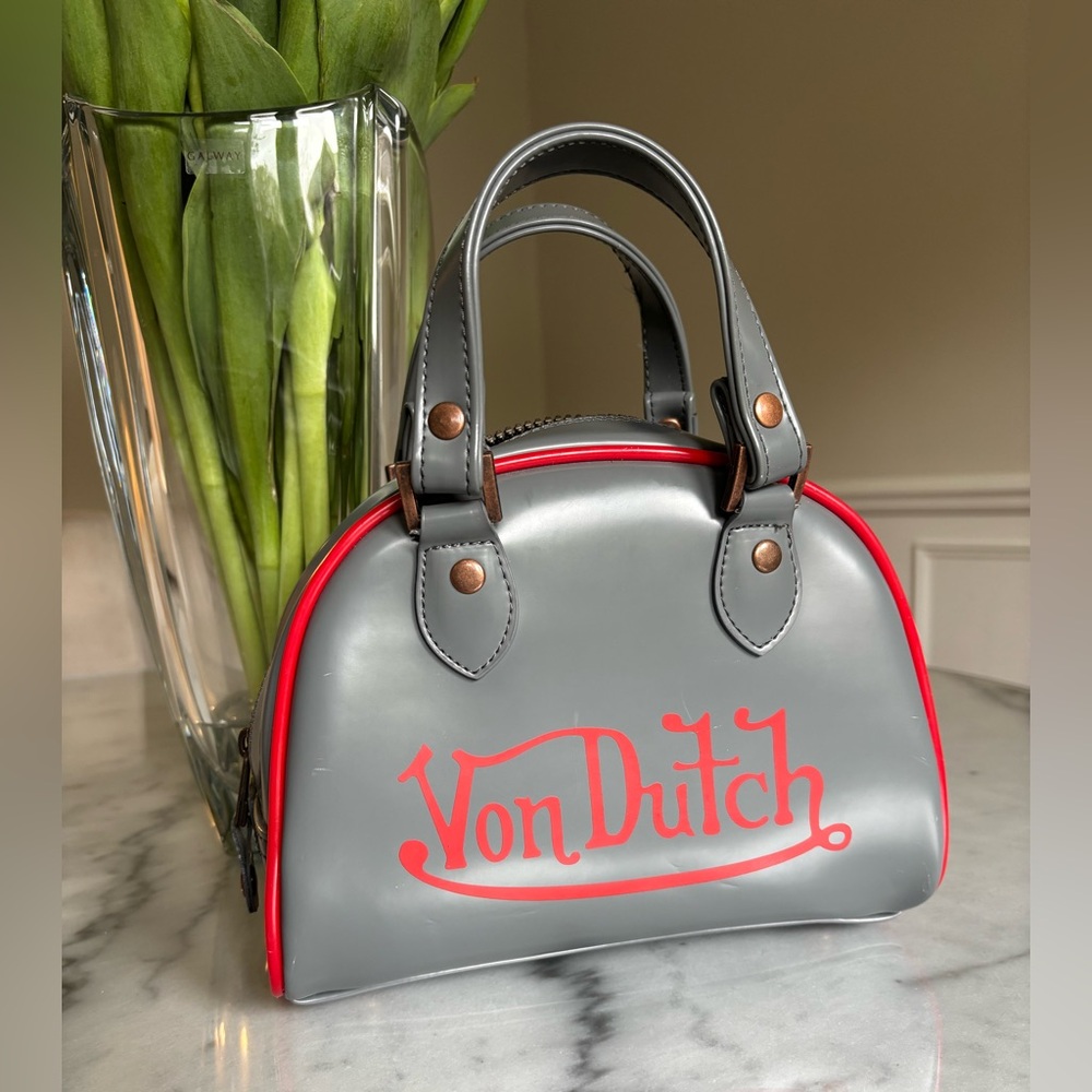 Rare Von Dutch Gray Y2K Mini Bowling Bag 🎳 - Picture 3 of 10